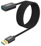 Câble Rallonge USB 3.0, 2m Câble Extension USB 3.0 Mâle A vers Femelle A 5 Gbps Compatible pour Hub USB, Disque Dur Externe, Clavier, Souris-Noir