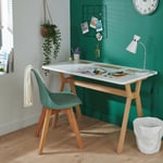 Mob-in - Bureau scandinave chêne blanc 120 cm mobox