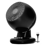 Iris Ohyama Woozoo Ventilateur de Table, 13?, Ventilateur de Bureau, Noir, 3 Vitesses, Oscillation, Inclinaison, Silencieux, Idéal pour Chambre, Salon, Cuisine, Refroidisseur d'air, Puissant, PCF-M15