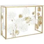 Console DKD Home Decor Blanc Doré Métal Miroir 108 x 37 x 80 cm