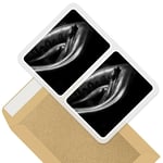 2 x Rectangle Stickers 10cm BW - Anaconda Snake #42988