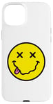 Coque pour iPhone 15 Plus Chemise jaune des années 70 Cute Happy X Eyes Smiling Face