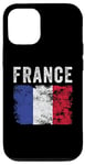 Coque pour iPhone 12/12 Pro Drapeau de la France vieilli – Hommes, femmes, enfants – Drapeau français