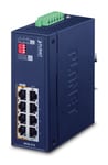 PLANET IP30 Industrial 4-port Gigabit Ethernet (10/100/1000) Power over Ethernet (PoE) Blue