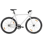 Fixed gear cykel vit och svart 700c 59 cm