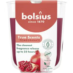 Bolsius True Scents - Grenade - Rouge - Lot de 6 Bougies Parfumées - 8 x 7 cm - Durée de combustion: 25 heures - Avec extraits naturels - Cire végétale naturelle - Sans huile de palme