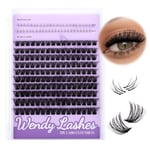 Cluster Lashes Upper and Lower Eyelash Clusters 0.07mm Wispy Lash Clusters Mixed 10-16mm Hybrid DIY Lash Extension Individual Lashes with Bottom Eye Lashes(c3-mix10-16)