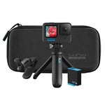 GoPro HERO10 Black Bundle - Includes Magnetic Swivel Clip, Rechargeable Battery (2), Shorty (Tripod + Grip), and Carrying Case, 5.3K