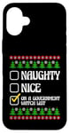 Coque pour iPhone 16 Plus Funny Naughty Nice On A Government Watch List Christmas