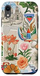 Coque pour iPhone XR Illustrations exquises de collage mondial de flore et de faune