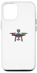 Coque pour iPhone 12/12 Pro Design drôle de pilote de drone extraterrestre OVNI.