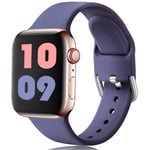 Ouwegaga Strap Compatible with Apple Watch Strap 38mm 40mm 41mm 42mm 44mm 45mm, Silicone Bands Compatible with Apple Watch SE/iWatch Series 7/6/5/4/3/2/1, 38mm/40mm/41mm-S/M Blue Grey