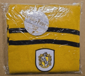 Harry Potter Official HufflePuff Scarf - Ultra soft - 190 cm - Black & Yellow