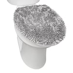 SoHome Spa Step Housse pour abattant de toilette standard ultra douce lavable en machine Gris clair 47 x 49,8 cm