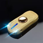 Dual Arc Lighter Car Model USB Rechargeable Electric Lighter,Frosted-gold