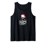 Naughty & Nice In A Glass Funny Santa Christmas Wine Lovers Tank Top