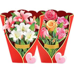 Cartes Pop-Up en Papier, Bouquet de Fleurs de Lys et de Roses Cartes de VœUx Pop-Up 3D pour Maman Cartes de VœUx pour la FêTe des MèRes Toutes les