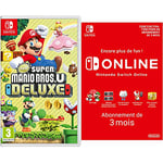 Nintendo New Super Mario Bros. U Deluxe & Switch Online - Abonnement 3 Mois | Code de téléchargement (Switch)