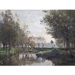 Artery8 Charles Francois Daubigny The Creek 1863 Painting Art Print Canvas Premium Wall Decor Poster Mural