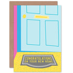 Welcome Mat New Home Bright Fun Congratulations Greetings Card Plus Envelope Blank inside