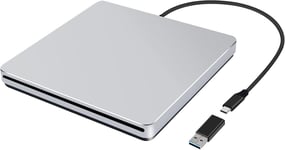 Lecteur Cd Externe Pour Pc, Usb C Lecteur Dvd Externe, Portable Slot-Dans Graveur Dvd Externe Pour Pc Windows Mac