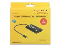 DELOCK 62708 Adapter Thunderbolt™ 3 male to 2xDisplayport female 4K