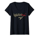 Womens Retro Classic VU Meter Vintage Stereo Music Lover Men Women V-Neck T-Shirt