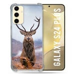 Cokitec Reinforced Case for Samsung Galaxy S24 Plus Hunting Deer Mountain