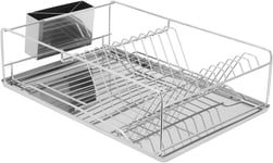 Vertex Stainless Steel Dish Drainer with Drip Tray and Cutlery Holder