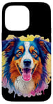 Coque pour iPhone 14 Pro Max Berger australien Femmes Hommes Enfants Chien Aussie Art Portrait