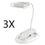 Nologo XY-YZGF Bureau Loupe, Loupe Clip, Bureau avec Verre, LED Optique HD Light Reading