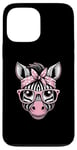 iPhone 13 Pro Max Zebra Pink Bandana Glasses Case