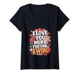 Womens Funny Girlfriends Love - I Love You More Wife V-Neck T-Shirt