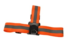 Reflective Orange Head Hat Helmet Strap Camera Mount for GoPro Style Fittings