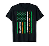 Chicago St. Patrick's Day Flag Shamrocks T-Shirt