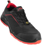 ACE Chaussures de Travail Sapphire - Chaussures de sécurité pour Le Travail - S1-P SRC ESD - Noir/Rouge - 46