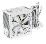 VIDA White PSU Power Supply 650W Computer Desktop PC ATX 120mm Fan PCI-E SATA