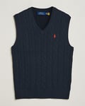 Polo Ralph Lauren Cotton Cable Vest Hunter Navy