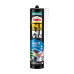 Pattex Ni Clou Ni Vis Fix Multi Matériaux Intérieur & Extérieur, colle de fixation, colle forte tous supports, mastic blanc, cartouche de 450 g