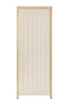 Bloc-porte Cottage 6 lignes blanc H.204 x l.73 cm, poussant droit