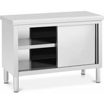 Meuble bas en acier inoxydable armoire en inox armoire de travail en inox 120 x 50 cm capacité de 390 kg