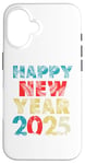 Coque pour iPhone 16 Happy New Year 2025 Vintage Retro Kids Men Women Family