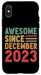 Coque pour iPhone X/XS Cadeau d'anniversaire génial depuis décembre 2023