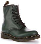 Dr Martens 1460 Green Smooth Leather Lace Up Mens Boot In Green UK 3 - 12