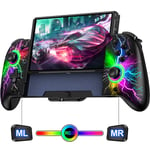 (JC202-AE)RGB Nintendo Switchille/OLED Switch Wireless Pro -ohjaimelle, yksiosainen joypad akulla/RGB/Turbo/ohjelmointi