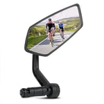 AiQInu retroviseur velo, miroir réfléchissant en verre HD, rétroviseur de vélo rotatif à 360° pour vélo, vélo de montagne, vélo de route (droit)