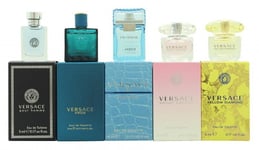 VERSACE MINIATURES GIFT SET 5ML DYLAN TURQUOISE EDT + 5ML BRIGHT CRYSTAL EDT + 5