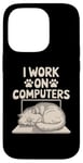 iPhone 14 Pro I Work On Computers Persian Longhair Cat Case