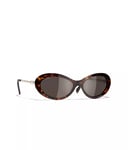 CHANEL Rectangular Sunglasses CH5428H Dark Havana/Black