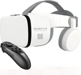 Casque Réalité Virtuelle 3d Vr Avec Télécommande, Visionneuse Vr Stéréo Pour Films Jeux Imax Lunettes Vr Sans Fil Bluetooth Compatibles Avec Iphone Ios/Android De 4,7-6,3"" ( Color : White , Size : 05